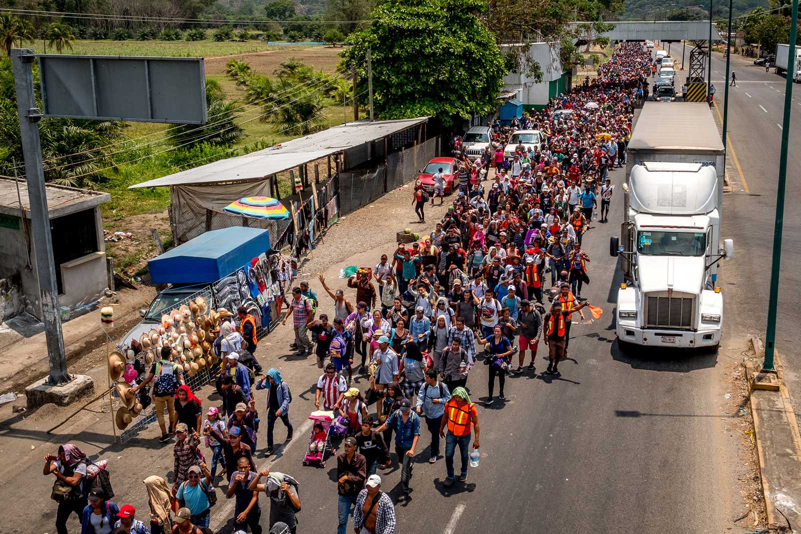 Diario de la caravana de centroamericanos que lleg a EEUU